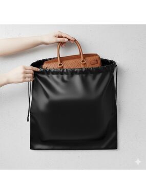 Satin Black Handbag Dust Bag - Extra Large (23.6 x 19.6)